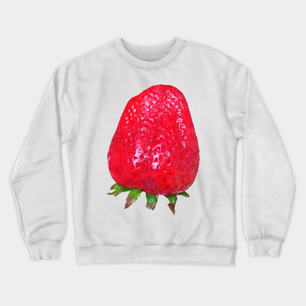 Juicy Red Strawberry Crewneck Sweatshirt by Griffelkinn